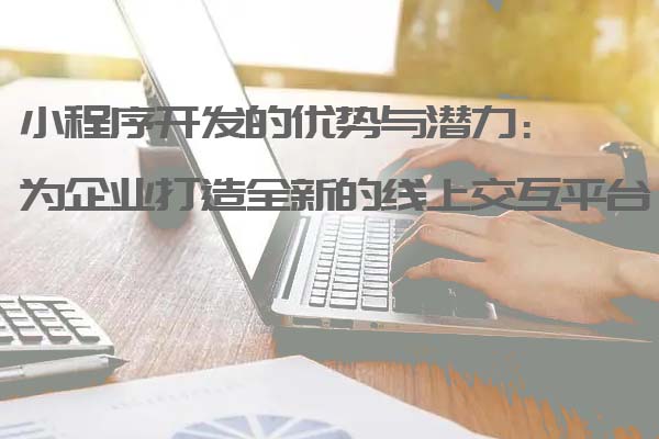 小程序開發(fā)的優(yōu)勢與潛力:為企業(yè)打造全新的線上交互平臺_小程序開發(fā)_小程序開發(fā)定制_深圳小程序開發(fā)公司